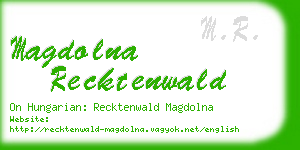 magdolna recktenwald business card